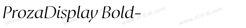ProzaDisplay Bold字体转换